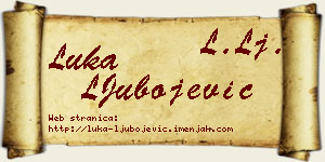 Luka LJubojević vizit kartica